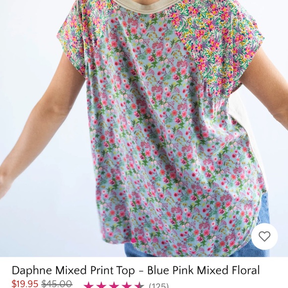 NWT NATURAL LIFE MIXED PRINT TOP SIZE M - Picture 2 of 6